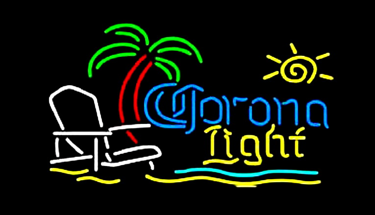 Corona Light Beach Chair Neon Sign
